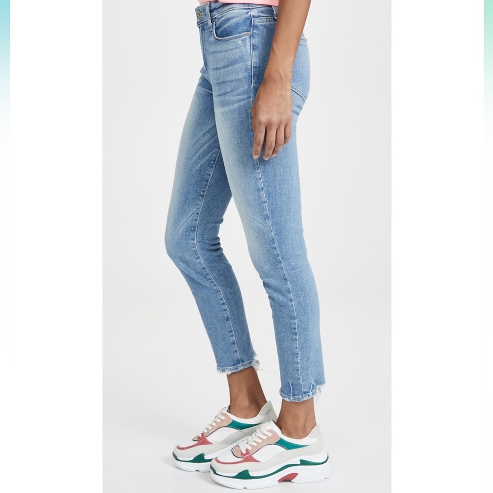 PAIGE Women's Hoxton Crop Ultra Skinny Fit Raw Hem Jean Size 25 - Picture 3 of 11